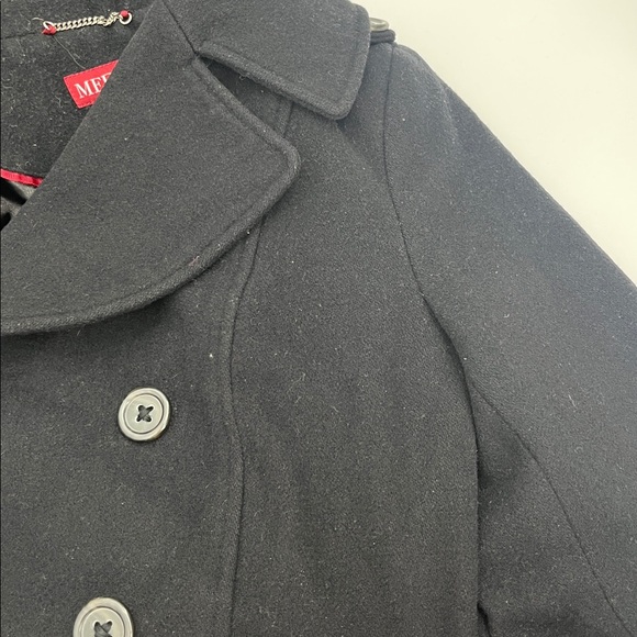 Black Wool Blend Short Coat M Timeless Tailored Winter capsule quiet luxury - Picture 15 of 15